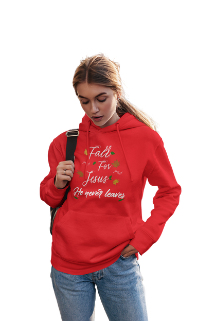 Fall For Jesus- Hooded Sweatshirt (Available in more colors)