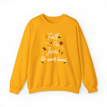 Fall For Jesus- Crewneck Sweatshirt (Available in more colors)
