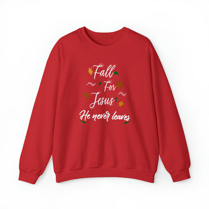 Fall For Jesus- Crewneck Sweatshirt (Available in more colors)