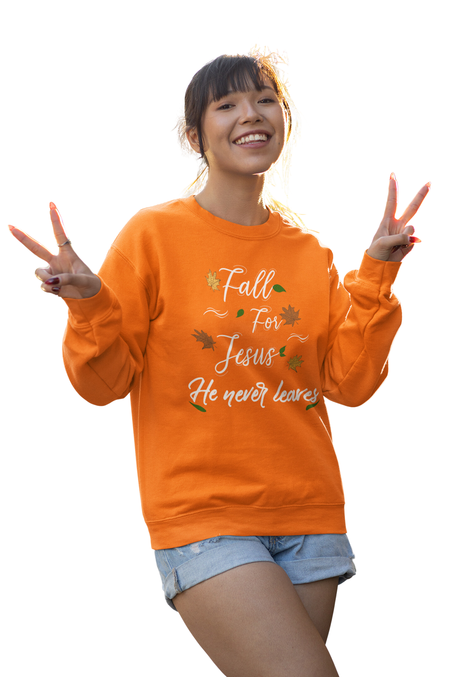Fall For Jesus- Crewneck Sweatshirt (Available in more colors)