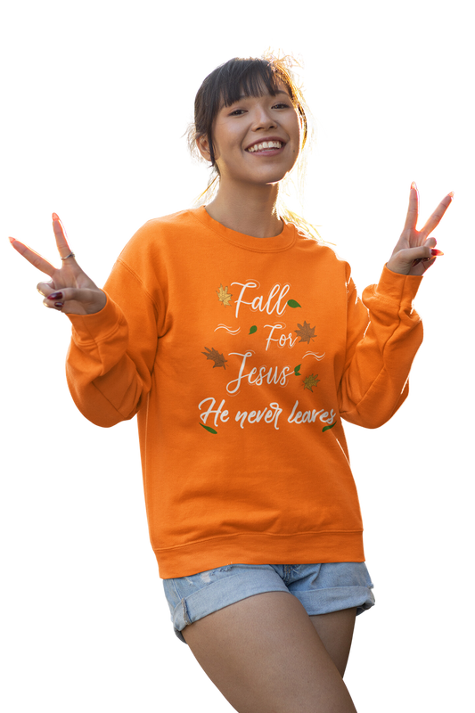 Fall For Jesus- Crewneck Sweatshirt (Available in more colors)