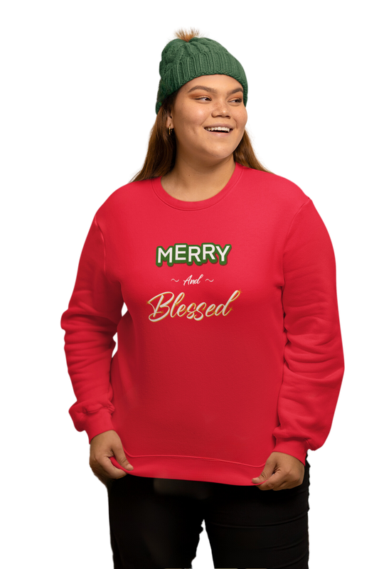 Merry & Blessed- Crewneck Sweatshirt (Available in more colors)