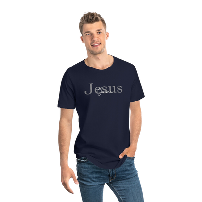 Jesus: Men's CURVED BOTTOM HEM Crew Neck (Available in more colors)