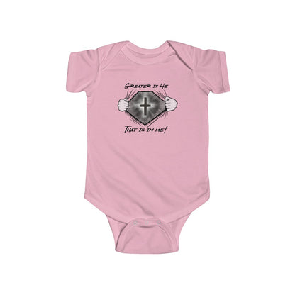 Greater Is He That Is In Me: Baby Unisex Crew Neck (Available in more colors)